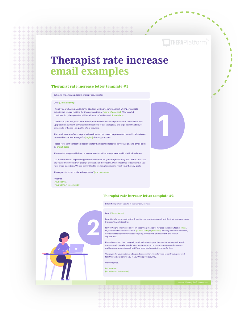 Therapist rate increase email examples