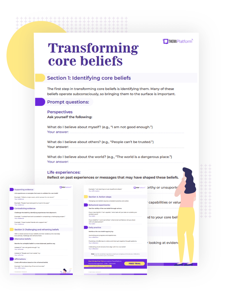 Core beliefs worksheet