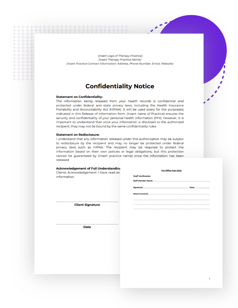 Confidentiality agreement