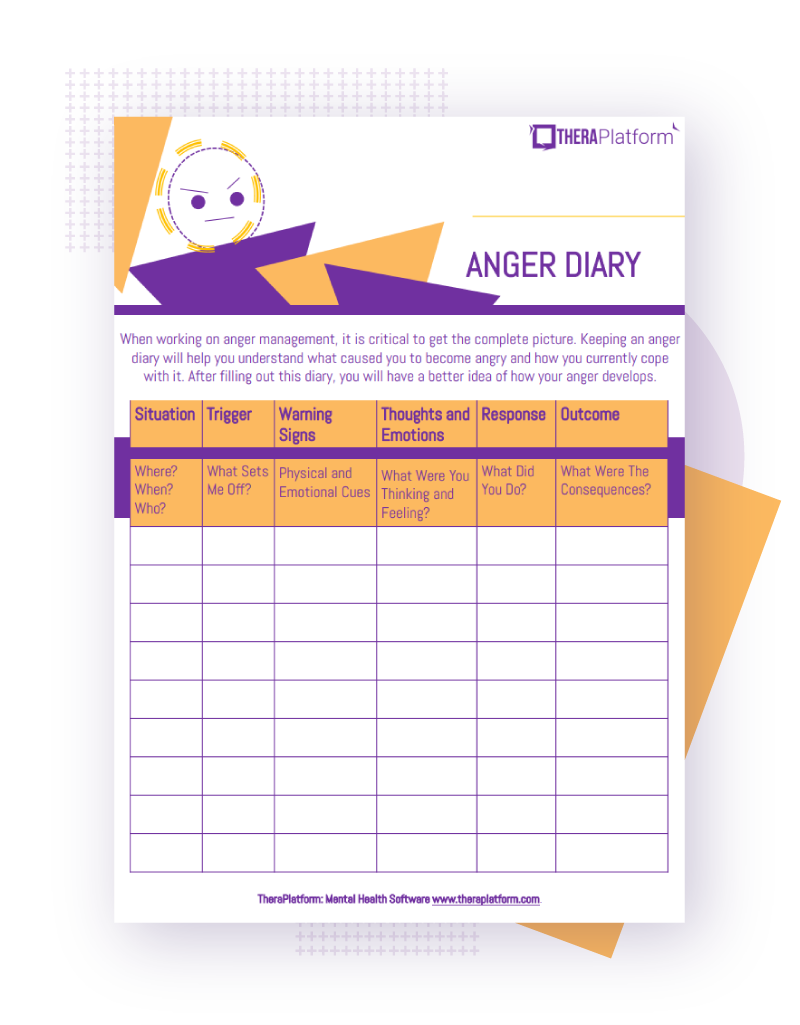 Anger Management Skills for Adults Worksheet