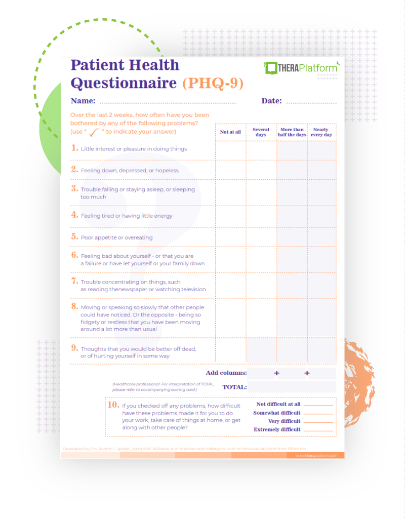 Patient Healthcare Questionnaire 9 (PHQ-9)