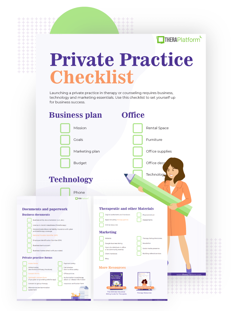 Starting a private practice in counseling checklist
