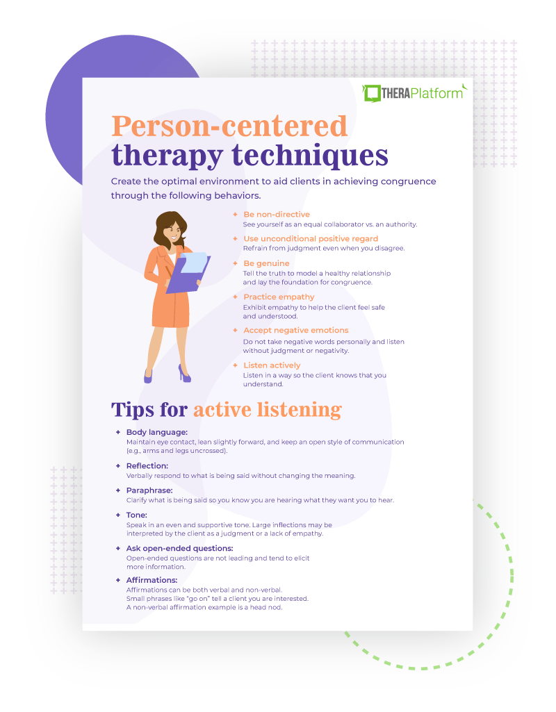 Person-centered therapy techniques PDF